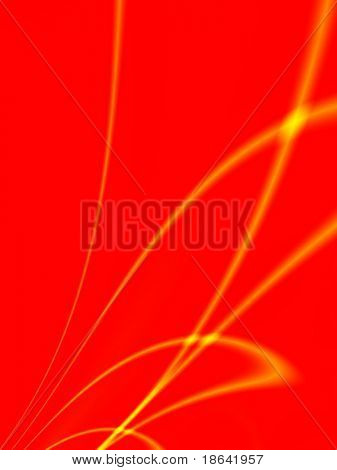 Imagen fractal de luz dispersada en un show de luces láser abstracta.