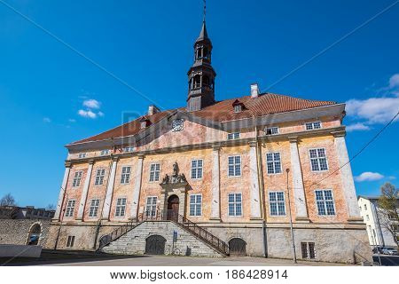 View of old Town Hall building in Narva. Ida-Viru County eastern Estonia Europe