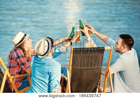 Group Of Friends Having Fun On The Beach