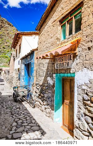 Ollantaytambo Peru - Town and an Inca archaeological site in southern Peru South America.