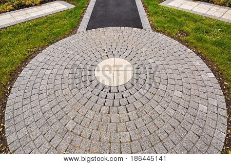 Circle pavement concrete floor exterior decoration, England