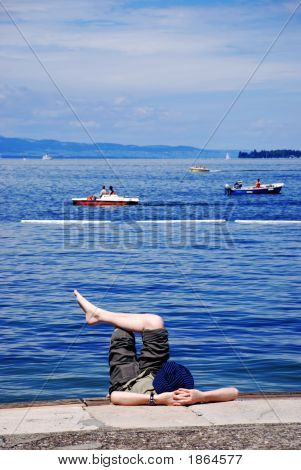Homme détente