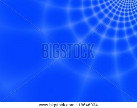 Immagine frattale di un astratto ragnatela contro un cielo blu.