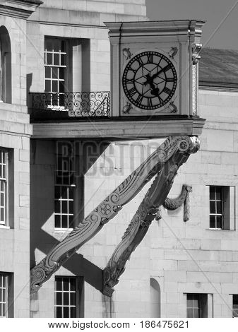 ornate victorian clock on leeds civic hall - town hall