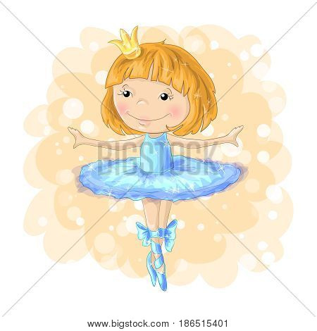 cute girl vector T-shirt print Book illustrations for children Romantic hand drawing poster cartoon character For apparel or other uses in vector pretty graphic Dancing child.