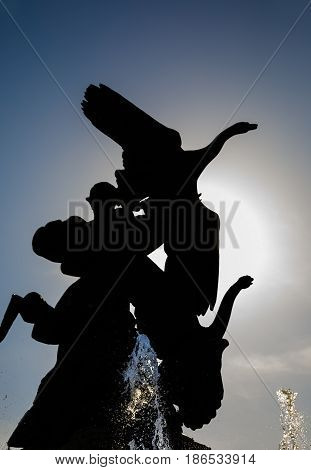 Statue Of Founders Of Kiev At Independence Square