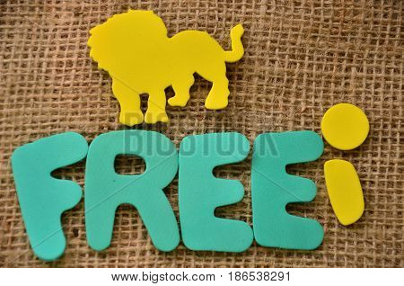 word free on a  abstract colo0rful background