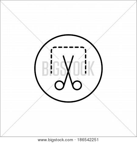 Screenshot solid icon, mobile sign and scissors, vector graphics, a fiilled pattern on a white background, eps 10.