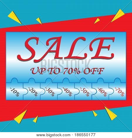 Vector Illustration. Sale poster.Week special offer banner
