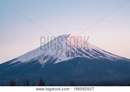Fuji,famous Japan Mountain,fujisan Snow Mountain Sunset And Water Reflection Landmark Landscape,