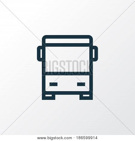 Autobus Outline Symbol. Premium Quality Isolated Bus Element In Trendy Style.