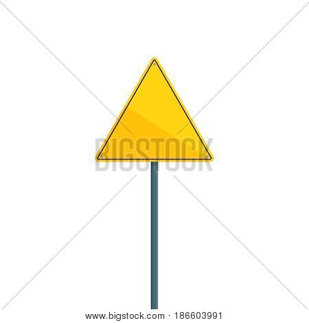 Warning sign vector illustration. Danger flat element for web design and mobile app. Caution high quality flat icon for design printed material. Hazard sign icon on white background.