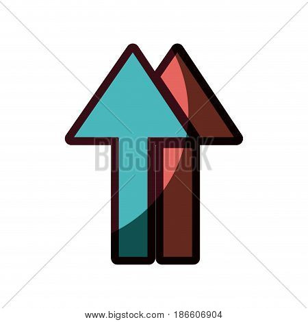 white background with symbol handling package stored right way up with thick contour vector illustration