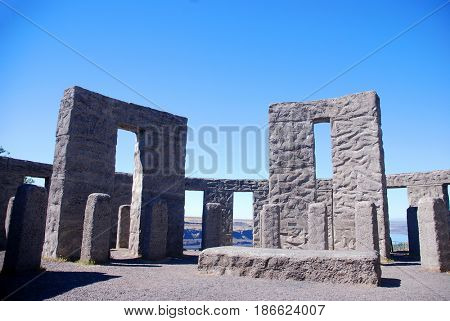 Pillars at Maryhill Stonehenge in Maryhill, Washington