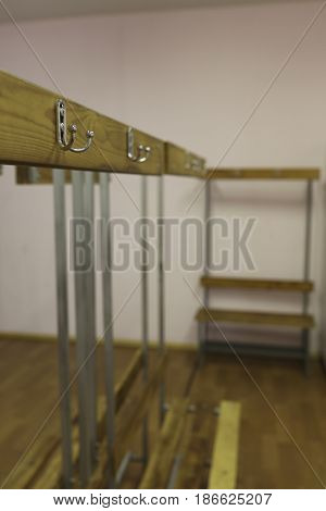 Interior of a cloakroom