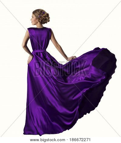 Woman in Purple Dress  Gown  Elegant Girl 