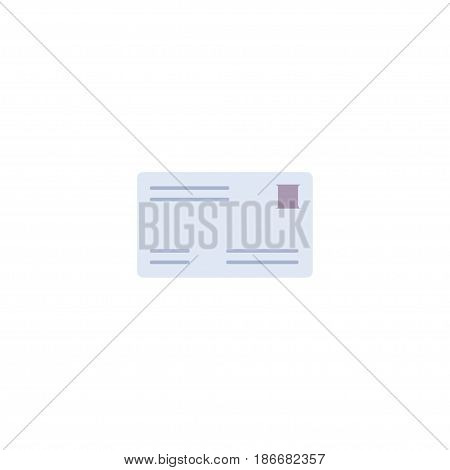 Flat Mail Element. Vector Illustration Of Flat Envelope Isolated On Clean Background. Can Be Used As Mail, Post And Envelope Symbols.