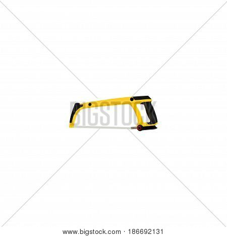 Realistic Hacksaw Element. Vector Illustration Of Realistic Arm-Saw Isolated On Clean Background. Can Be Used As Arm, Saw And Hacksaw Symbols.