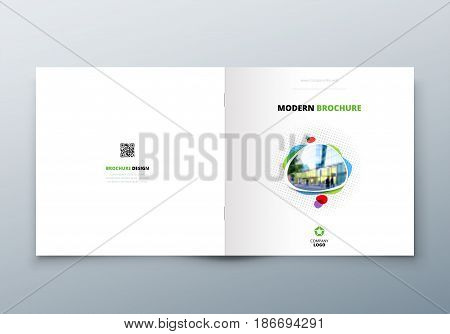 Square Brochure design. Corporate business template for rectangle brochure, report, catalog, magazine. Corporate Business Annual Report Cover, brochure or flyer design