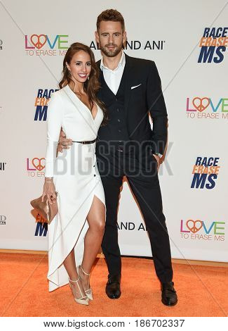 LOS ANGELES - MAY 05:  Nick Viall and Vanessa Grimaldi arrives for the Race To Erase MS Gala 2017 on May 5, 2017 in Beverly Hills, CA
