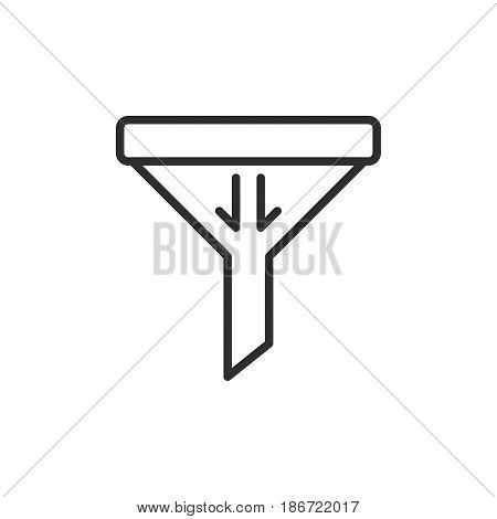 Filter sort line icon outline vector sign linear style pictogram isolated on white. Symbol logo illustration. Editable stroke. Pixel perfect