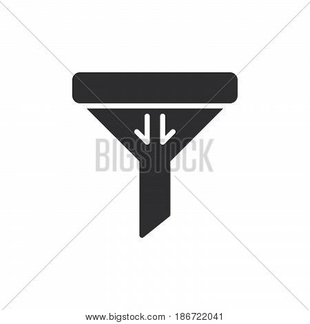 Filter sort icon vector filled flat sign solid pictogram isolated on white. Symbol logo illustration. Pixel perfect