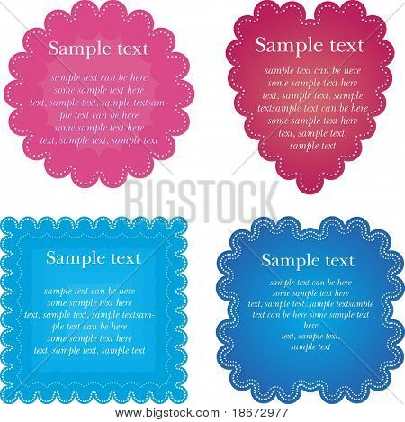 4 개의 냅킨의 집합입니다. 벡터 일러스트 레이 션.