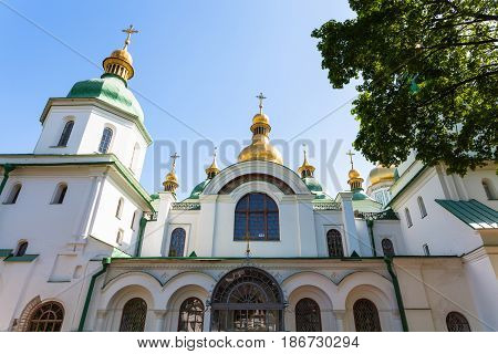 Facade Of Saint Sophia Cathedral In Kiev City