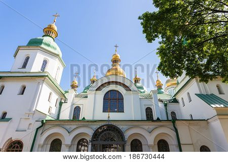 Front View Of Saint Sophia Cathedral In Kiev City