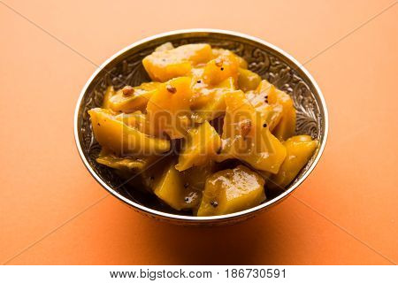 aam ka murabba or methamba in marathi or mango sweet pickle with Fenugreek or methi