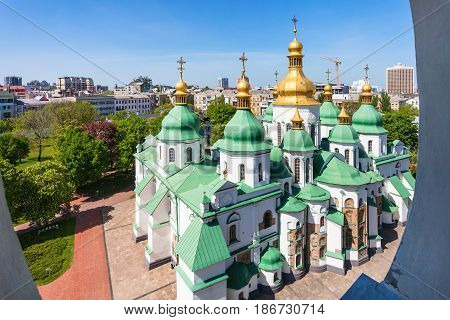 Above View Of Building Of Saint Sophia Cathedral