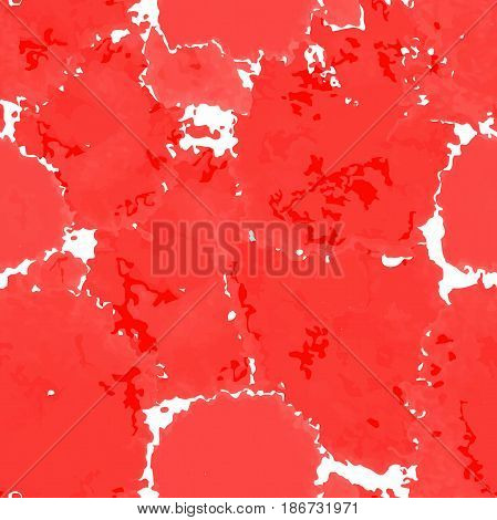 Red texture. Vector murble background. Watercolor hand drawn marbling illustration, aqua print. Bright colorfull stains. Cover design, trendy graphic, artistic effect. Abstract painting template.