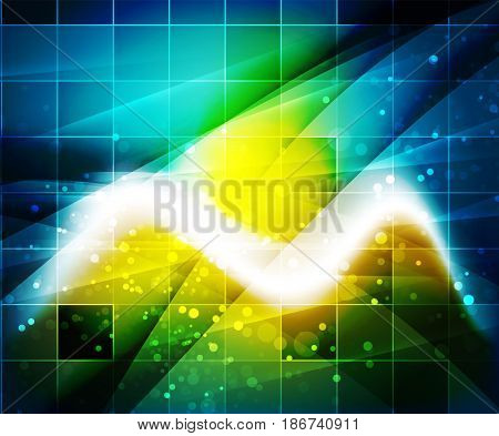 Shiny wave, magic light efffect abstract background