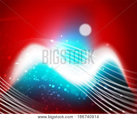 Shiny wave, magic light efffect abstract background