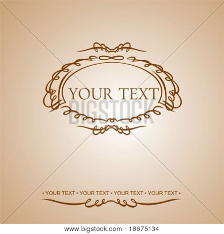 Kalligrafi tekst udsmykkede Quad Banner. Vektor Illustration.