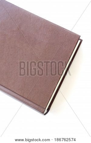 vintage bown book isolated on white background