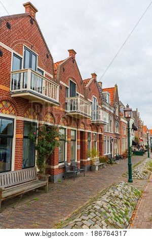 Old Row Houses In Enkhuizen, Netherlands