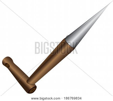 Traditional dibber for planting bulbs seedlings and seeds