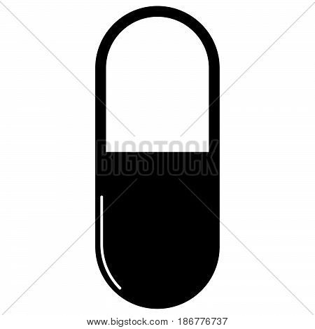 Pilule The Black Color Icon .
