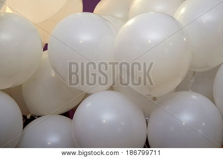 Multiple balloons in gradient colorspace. Color white