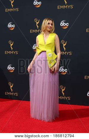 LOS ANGELES - SEP 18:  Laura Carmichael at the 2016 Primetime Emmy Awards - Arrivals at the Microsoft Theater on September 18, 2016 in Los Angeles, CA