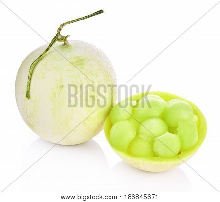 Cantaloupe melon fresh isolated on white background