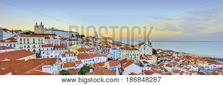 Lisbon Historical City Panorama Alfama architecture Portugal