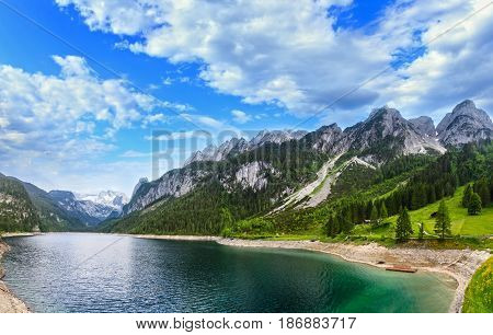 Alpine Summer Lake Panorama.