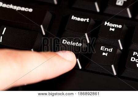 Computer keyboard computer keyboard pressing button close-up pc peripheral