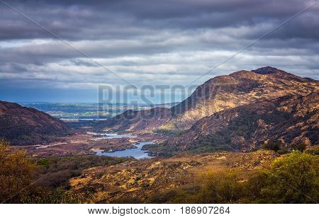 Mountains and lakes in the Killarney National Park, Ireland