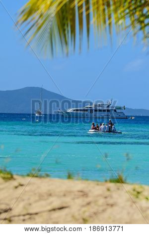 Crew returns to luxury yacht, Jost Van Dyke, BVI