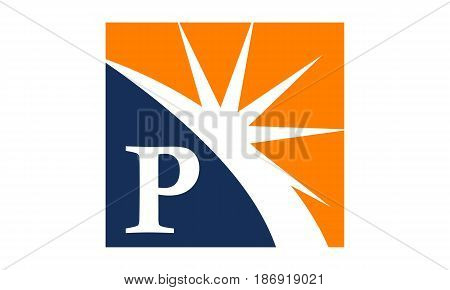 This image describe about Star Swoosh Letter P