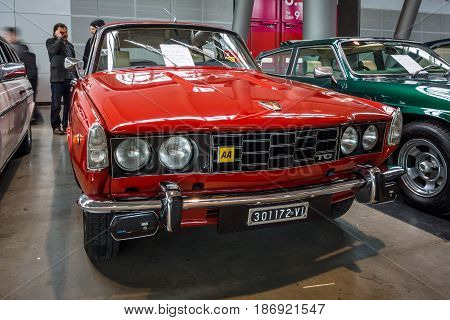 STUTTGART GERMANY - MARCH 03 2017: Executive car Rover (P6) 2000 TC 1976. Europe's greatest classic car exhibition 