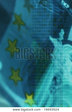 Computer designet moderne business baggrund med plads til din tekst.  EU 's Euro tema.